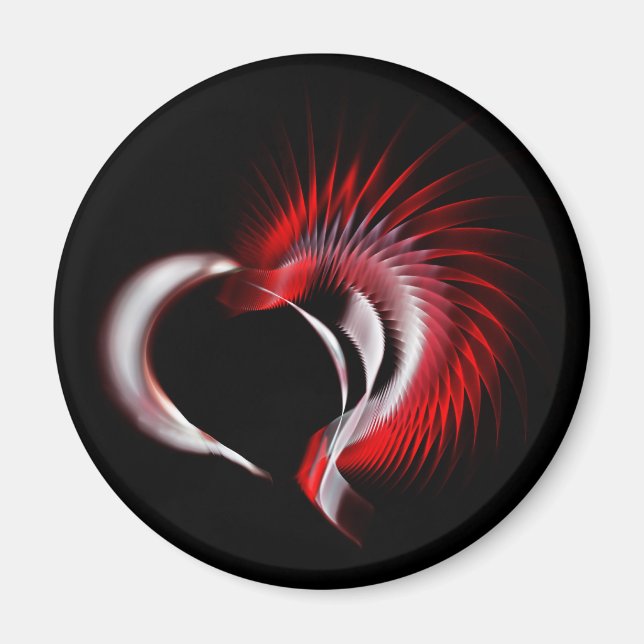 Imán Corazón metalizado (Frente)