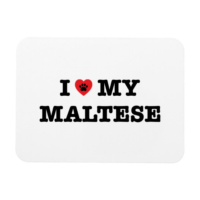 Imán Corazón mi maltés (Horizontal)