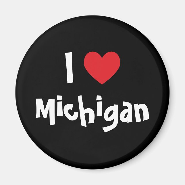 Imán Corazón Michigan (Frente)