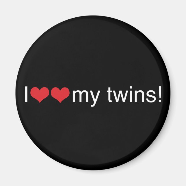 Imán Corazón mis gemelos (Frente)