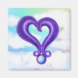 Imán Corazón Morado Bonito