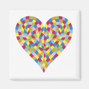 Imán Corazón Mosaico