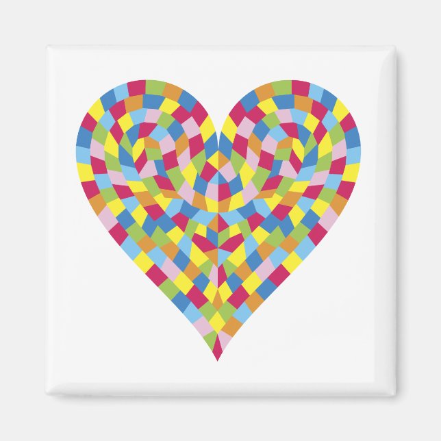 Imán Corazón Mosaico (Frente)