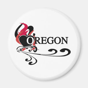 Imán Corazón Oregon del fuego