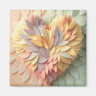 Imán Corazón Pastel 3D