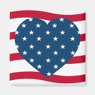 Imán corazón patriótico