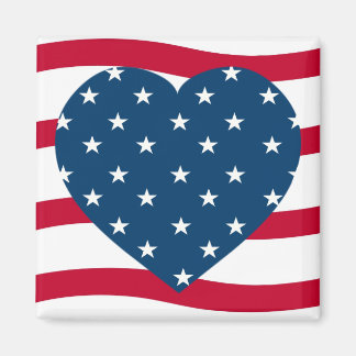 Imán corazón patriótico