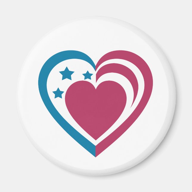 Imán Corazón Patriótico (Frente)