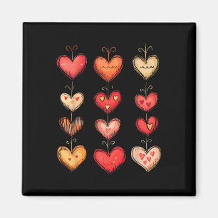 Imán Corazón Patrón San Valentín Día de San Valentín Di