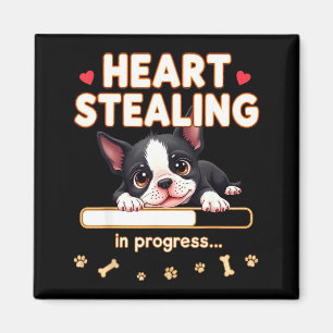 Imán Corazón perro Boston Terrier regalo divertido Bost