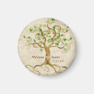 Imán Corazón personalizado Antiqued raíces de los