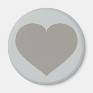 Imán Corazón plateado sólido
