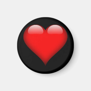 Imán Corazón Rojo Amor de Boda Moderno