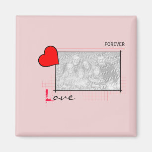Imán Corazón Rojo Amor Eterno Foto