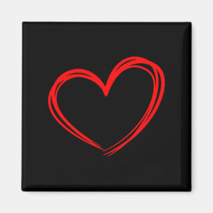 Imán Corazón Rojo Amor Frío Corazón Gráfico Día de San 