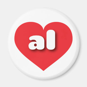 Imán Corazón rojo de Alabama - Amo al