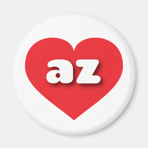 Imán Corazón rojo de Arizona - Amo az