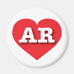 Imán Corazón Rojo de Arkansas - Amo AR