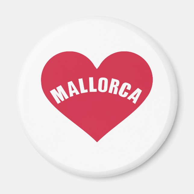 Imán Corazón rojo de Mallorca (Frente)