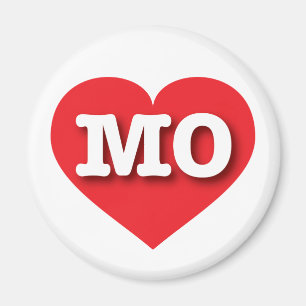 Imán Corazón Rojo de Misuri - Amo MO