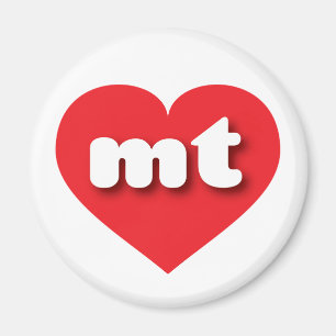 Imán Corazón rojo de Montana - Me encanta el mt