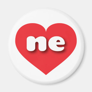 Imán Corazón rojo de Nebraska - Me encanta