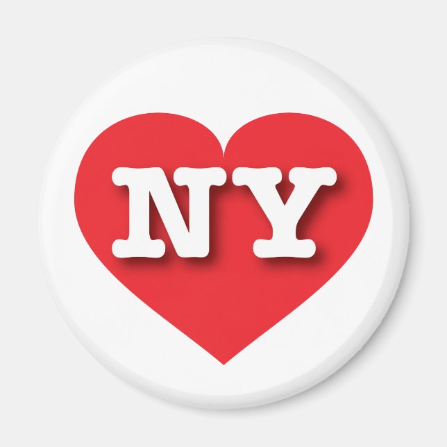 Imán Corazón Rojo de Nueva York - Amo a NY (Frente)