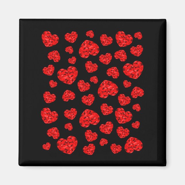 Imán Corazón Rojo de San Valentín  (Frente)