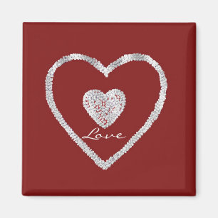 Imán Corazón rojo III del amor