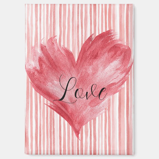 Imán Corazón Rojo Llama Amor (Anverso)