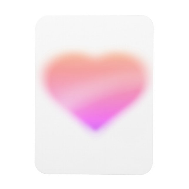 Imán corazón rosa (Vertical)