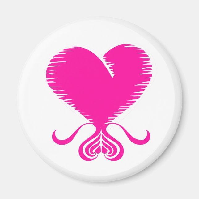 Imán Corazón rosa (Frente)