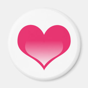 Imán Corazón rosa brillante