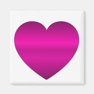 Imán Corazón Rosa Brillante