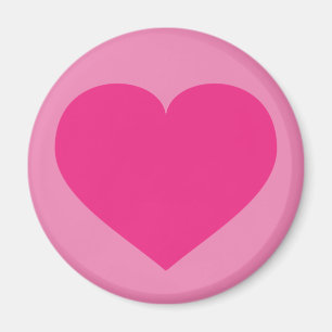 Imán Corazón rosa caliente