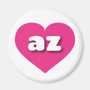 Imán Corazón rosa caliente de Arizona - Amo az