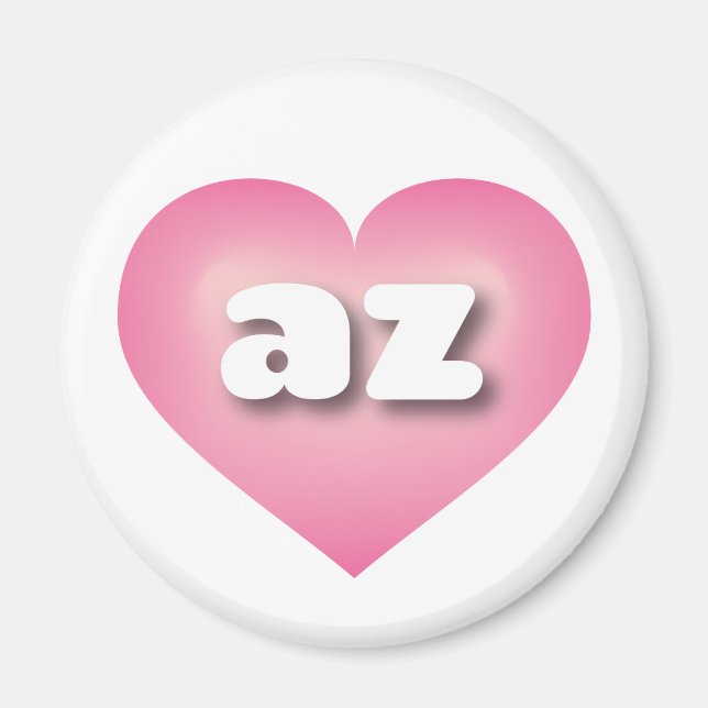 Imán Corazón rosa de Abeja Arizona - Amo az (Frente)