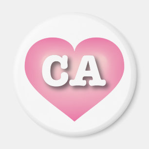 Imán Corazón Rosa de Funda de California - Amo CA