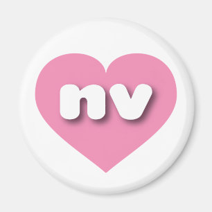 Imán Corazón rosa de Nevada - Amo la Nv