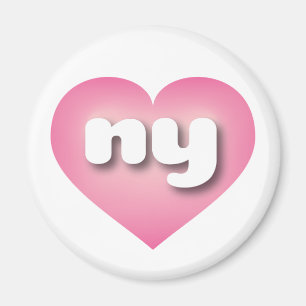Imán Corazón rosa oscuro de Nueva York - Amo a cualquie