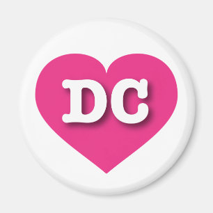 Imán Corazón rosado caliente DC - Amo DC