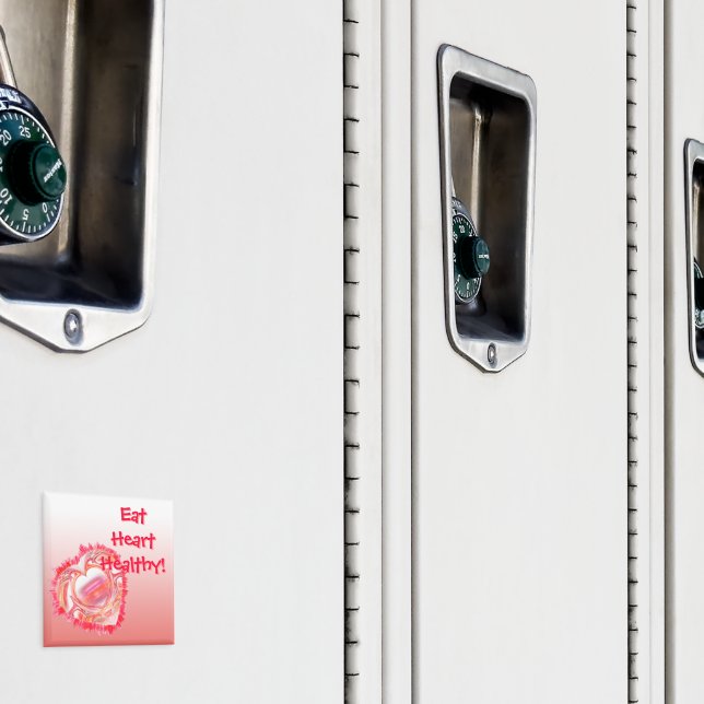 Imán Corazón rosado con manchas rojas personalizado (In situ (casillero))