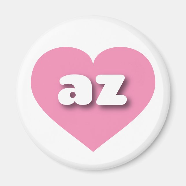 Imán Corazón rosado de Arizona - Amo az (Frente)