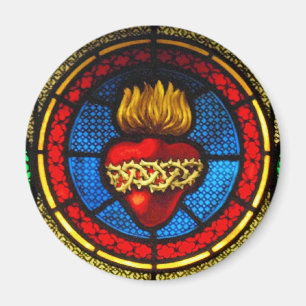 Imán Corazón sagrado (imán del vitral de J&M)