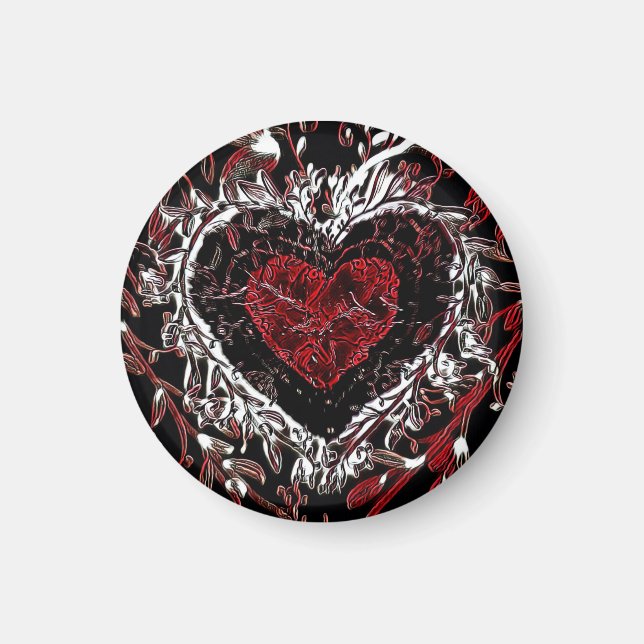 Imán Corazón salvaje oscuro (Frente)