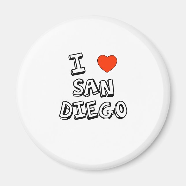 Imán Corazón San Diego (Frente)