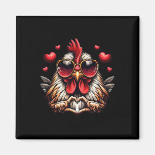 Imán Corazón Signo Mano Pollo Niños Hombres Mujeres Pol