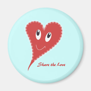 Imán Corazón sonriente de San Valentín