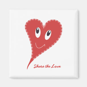 Imán Corazón sonriente de San Valentín
