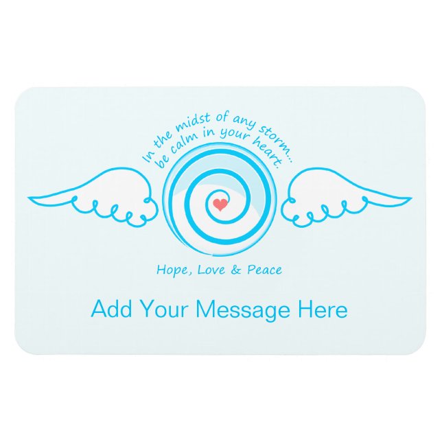 Imán Corazón tranquilo en una tormenta (Horizontal)